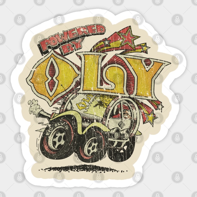 Powered by Oly 1974 Sticker by JCD666